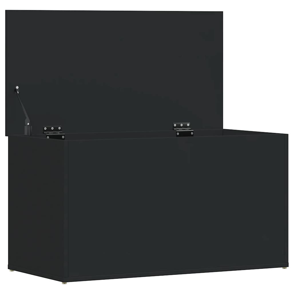 opbevaringskasse 84x42x46 cm konstrueret træ sort