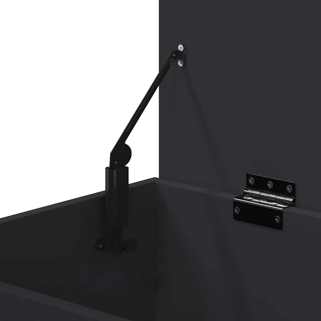 opbevaringskasse 84x42x46 cm konstrueret træ sort