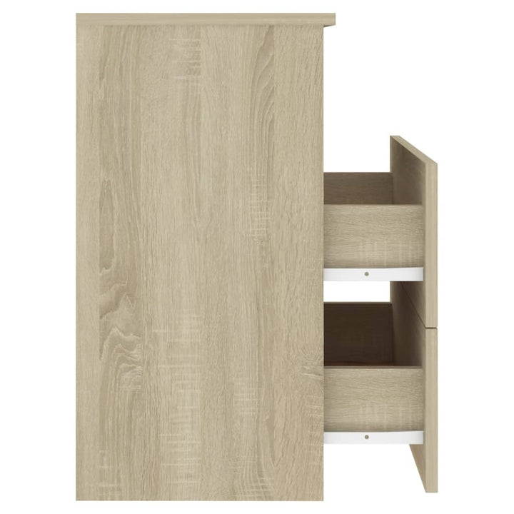 sengeskabe 2 stk. 50x32x60 cm sonoma-eg