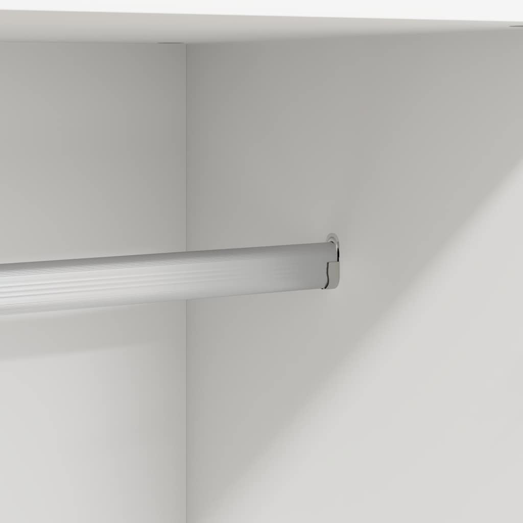 klædeskab 82,5x51,5x180 cm konstrueret træ hvid