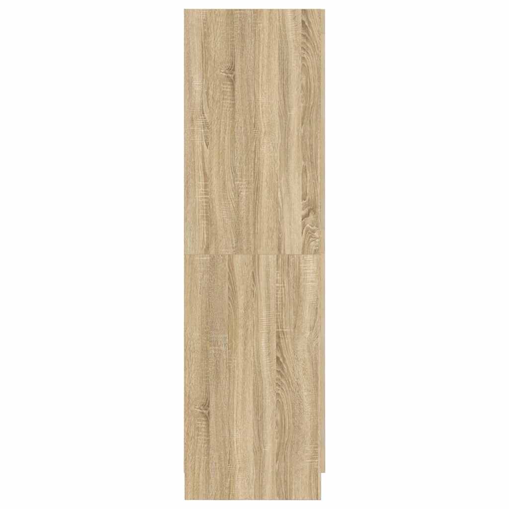 klædeskab 82,5x51,5x180 cm konstrueret træ sonoma-eg