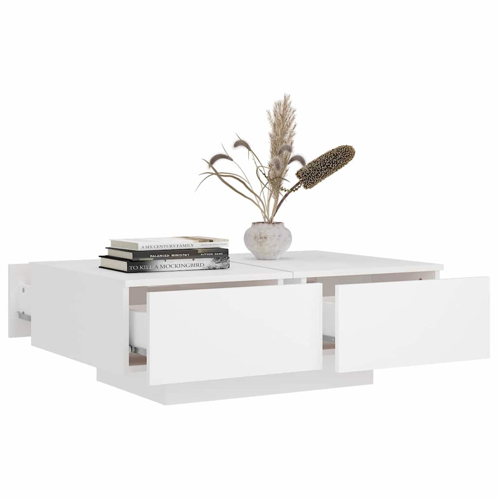 sofabord 90x60x31 cm konstrueret træ hvid