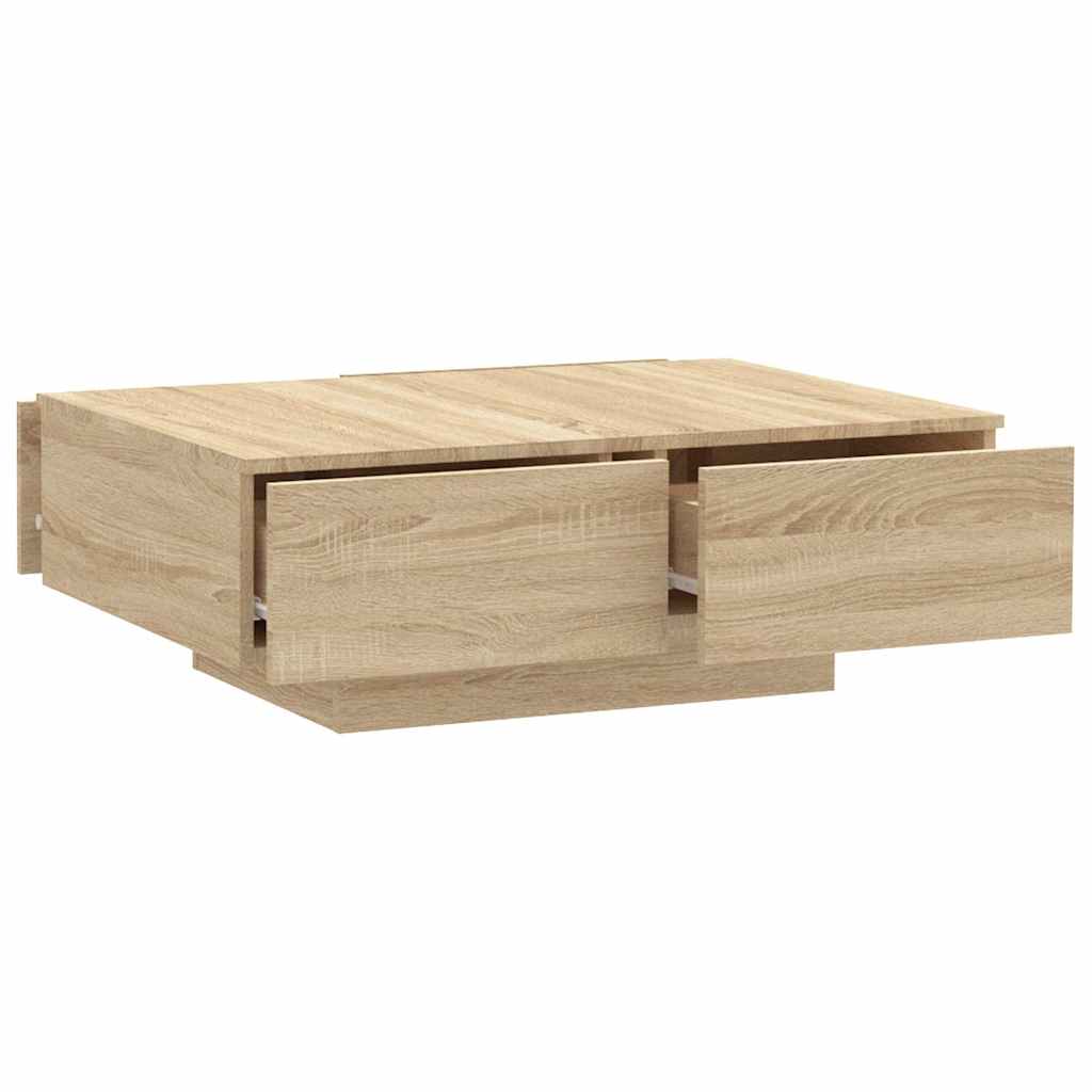 sofabord 90x60x31 cm konstrueret træ sonoma-eg