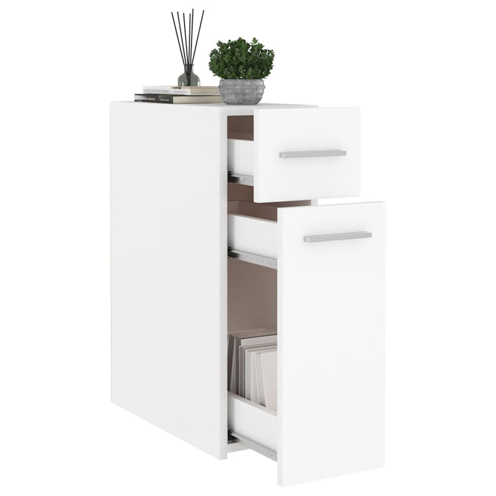 apotekerskab 20x45,5x60 cm konstrueret træ hvid