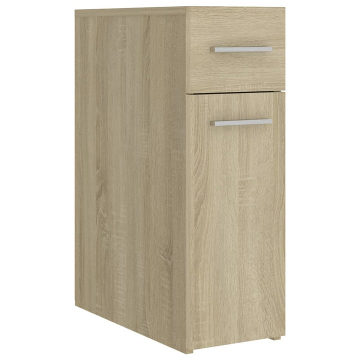 udtræksskab 20x45,5x60 cm konstrueret træ sonoma-eg