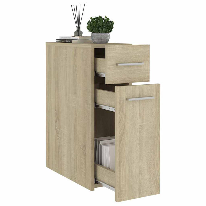 udtræksskab 20x45,5x60 cm konstrueret træ sonoma-eg