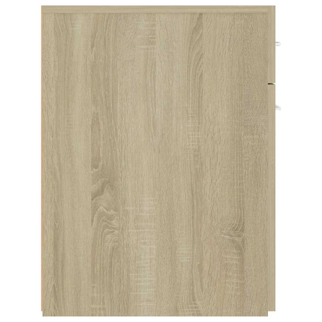 udtræksskab 20x45,5x60 cm konstrueret træ sonoma-eg