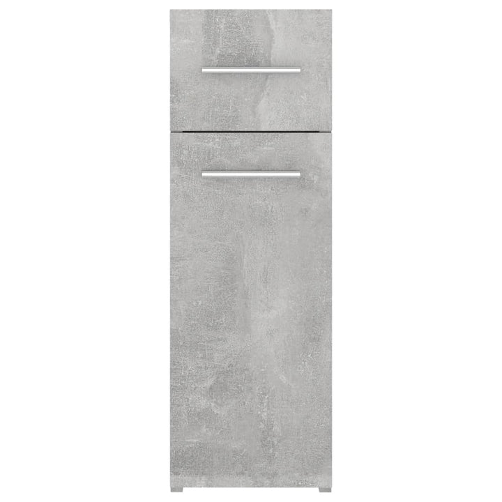 apotekerskab 20x45,5x60 cm konstrueret træ betongrå