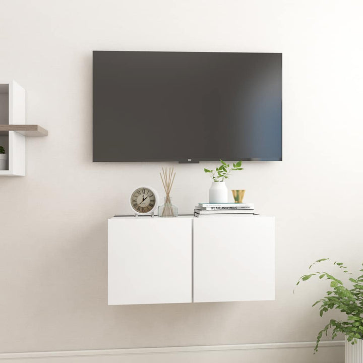 væghængt tv-skab 60x30x30 cm hvid