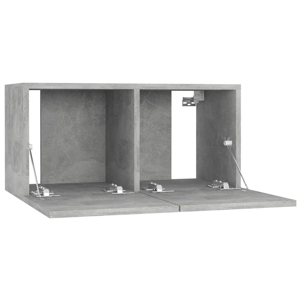 væghængt tv-skab 60x30x30 cm betongrå
