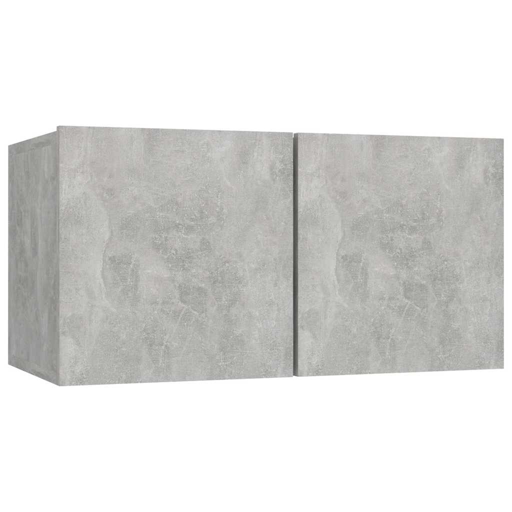 væghængte tv-skabe 3 stk. 60x30x30 cm betongrå