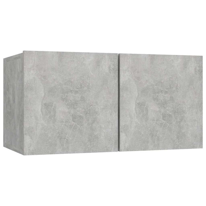 væghængte tv-skabe 3 stk. 60x30x30 cm betongrå