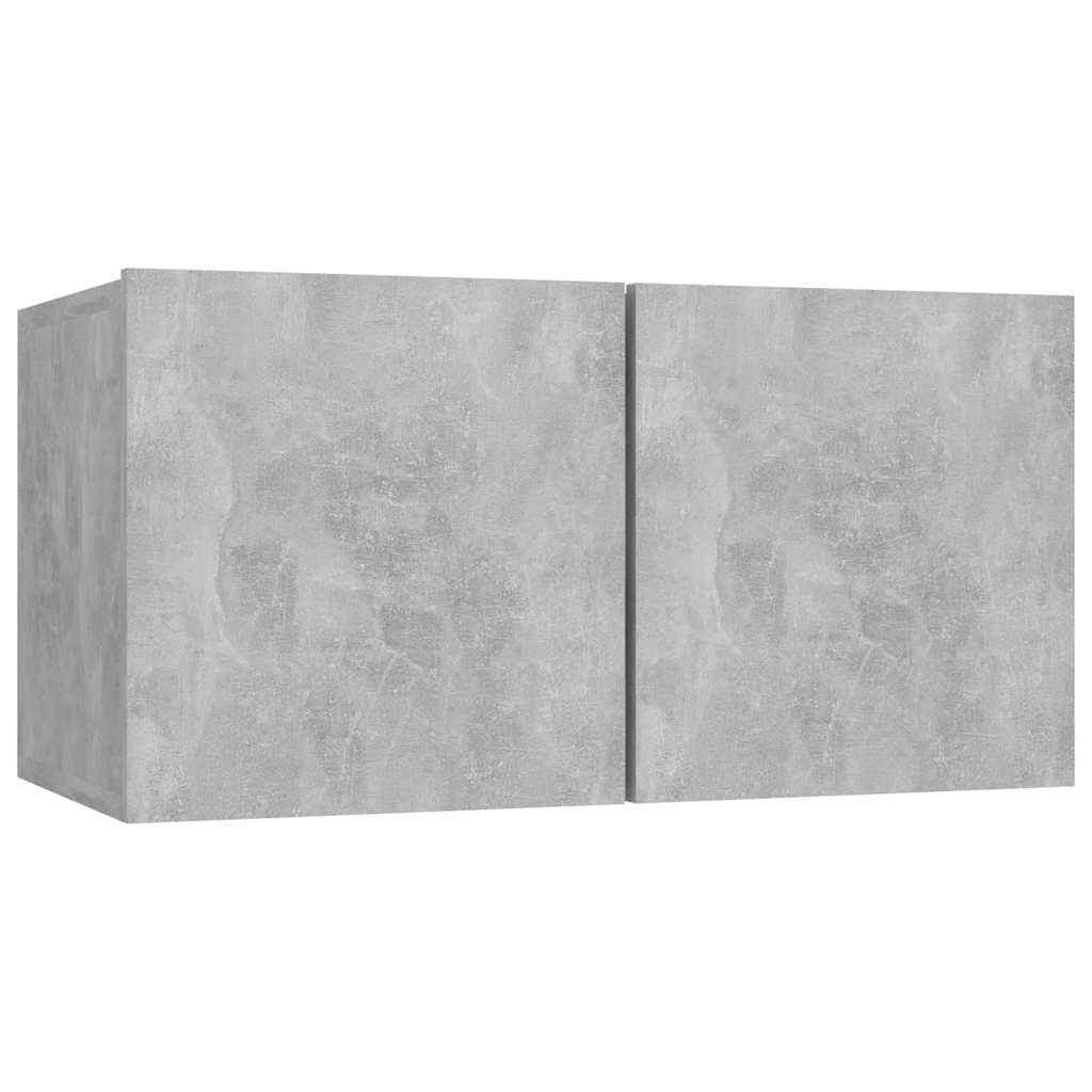væghængte tv-skabe 3 stk. 60x30x30 cm betongrå