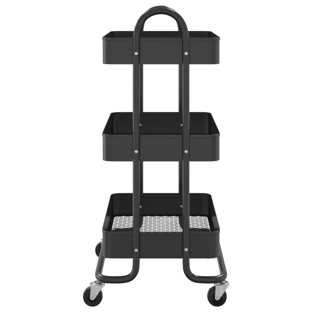 vogn med 3 hylder 43x34x79 cm stål