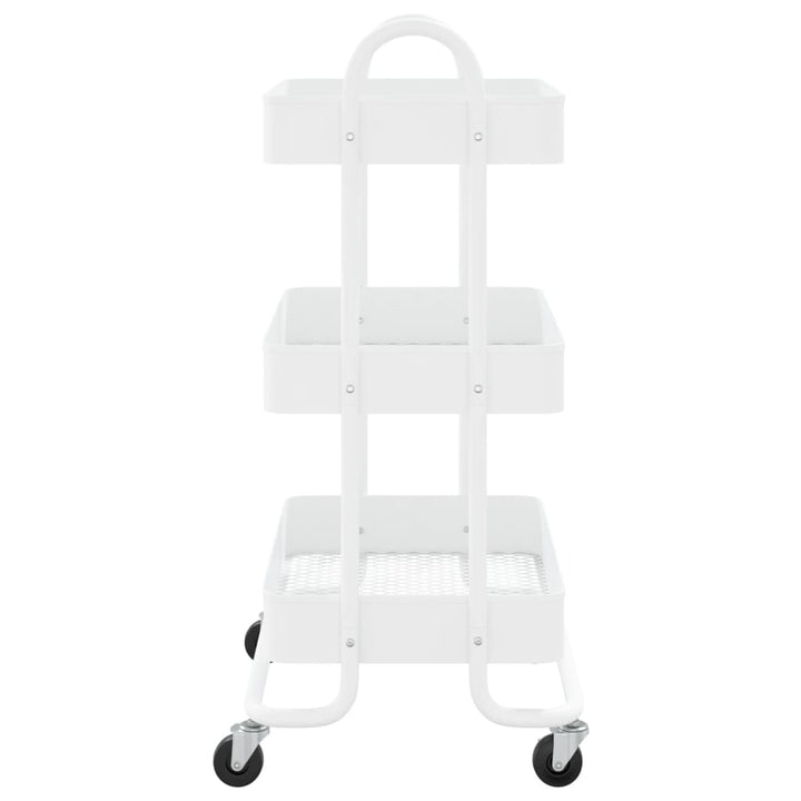vogn med 3 hylder 43x34x79 cm stål hvid