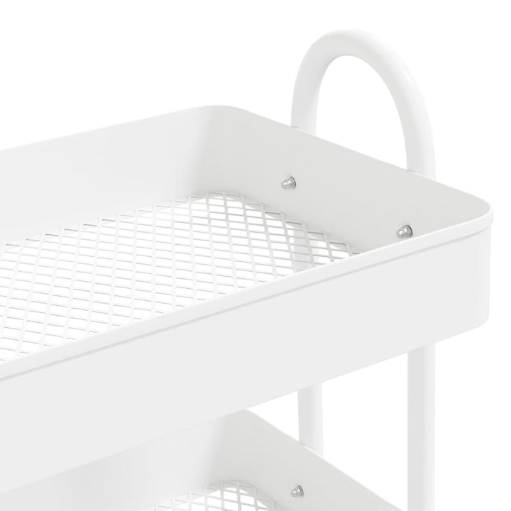 vogn med 3 hylder 43x34x79 cm stål hvid