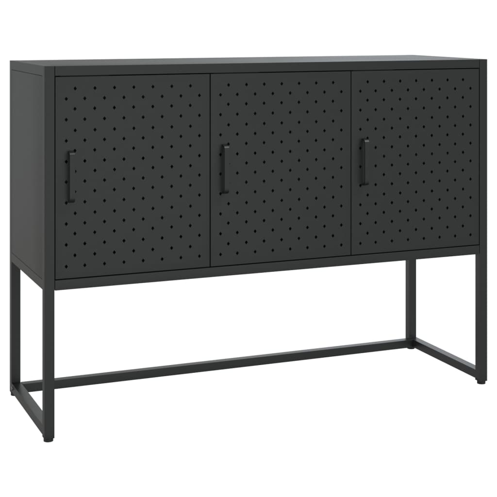 skænk 105x35x75 cm stål sort