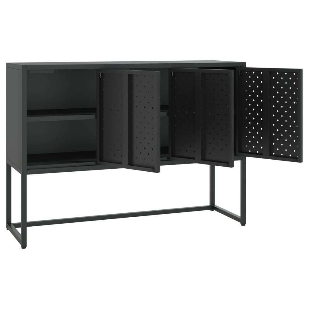 skænk 105x35x75 cm stål sort