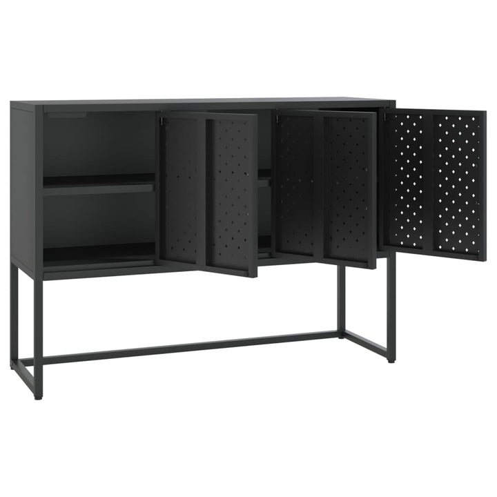 skænk 105x35x75 cm stål sort