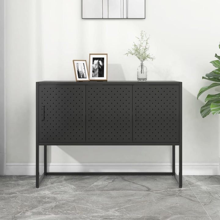 skænk 105x35x75 cm stål sort