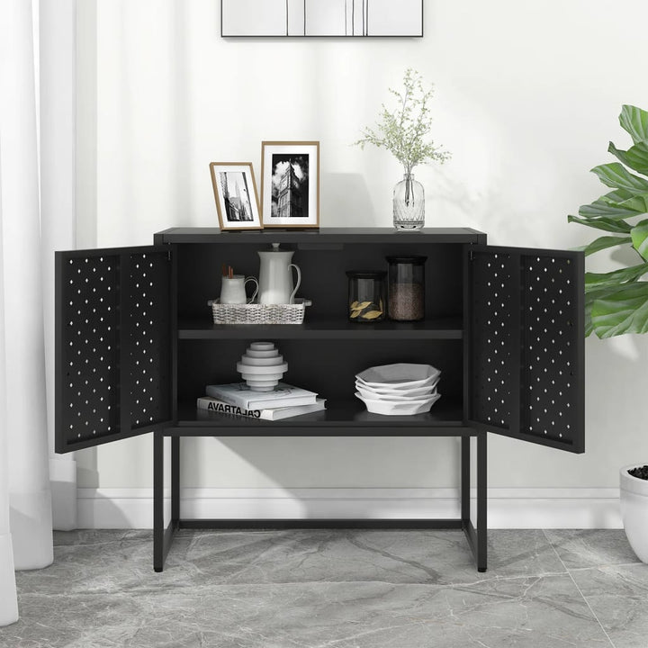 skænk 75x35x75 cm stål sort