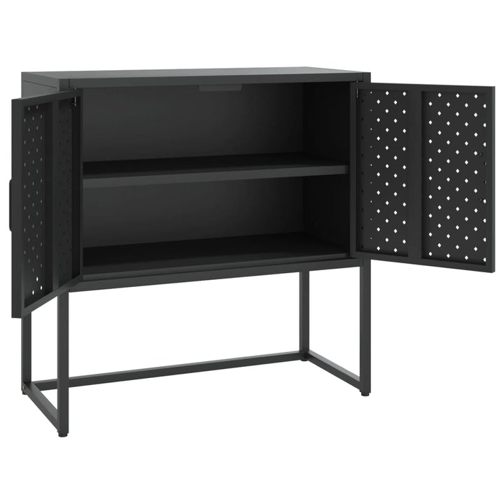 skænk 75x35x75 cm stål sort