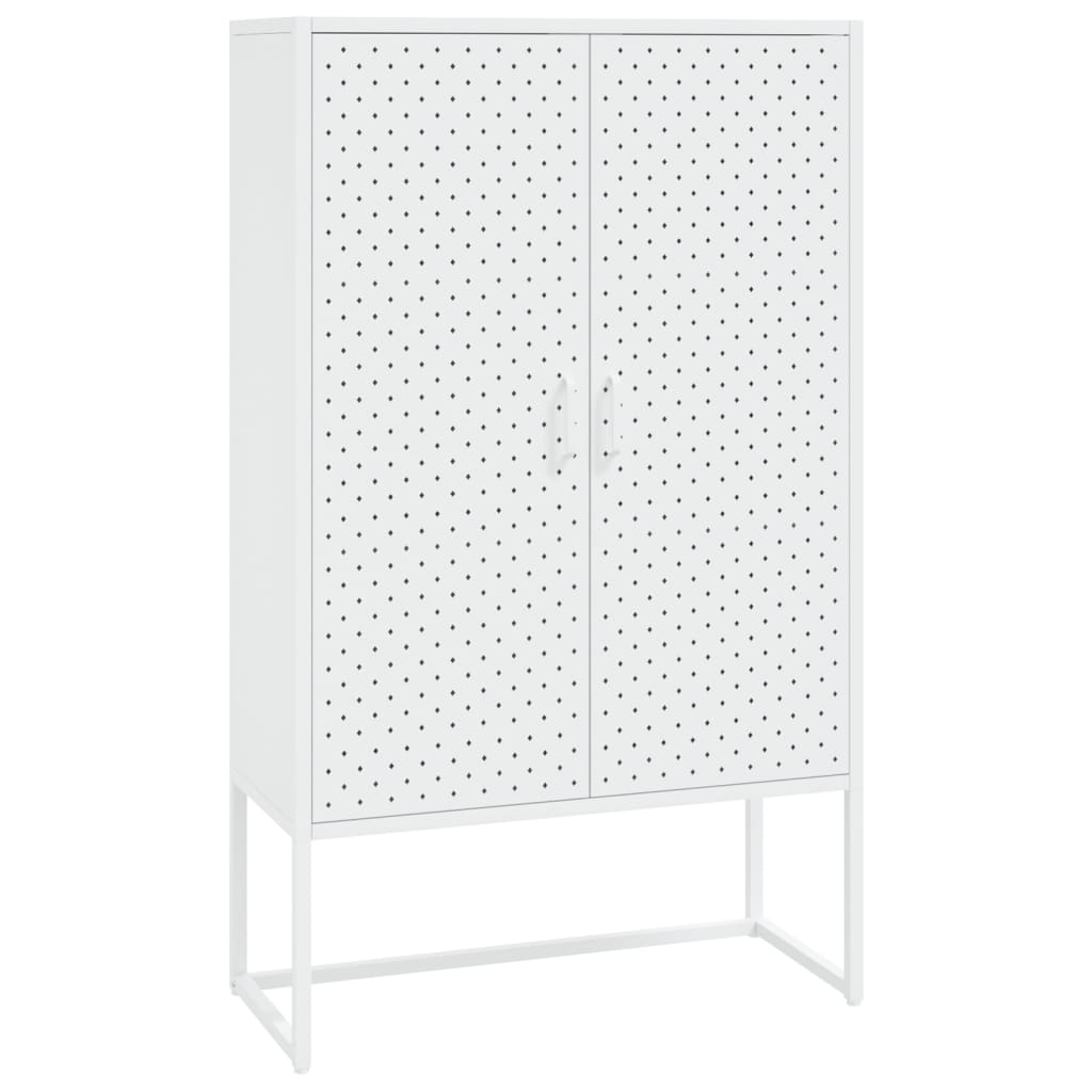 højskab 80x35x135 cm stål hvid