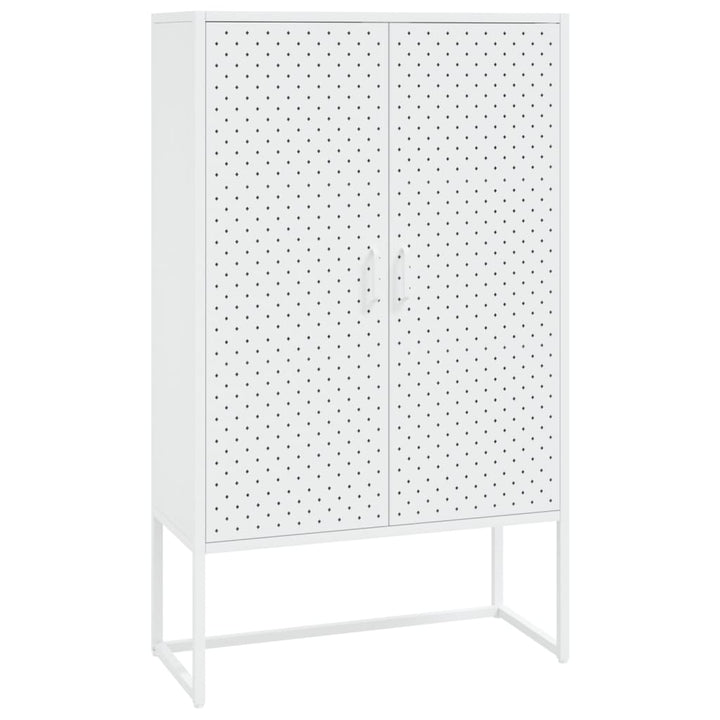 højskab 80x35x135 cm stål hvid