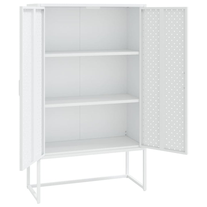 højskab 80x35x135 cm stål hvid