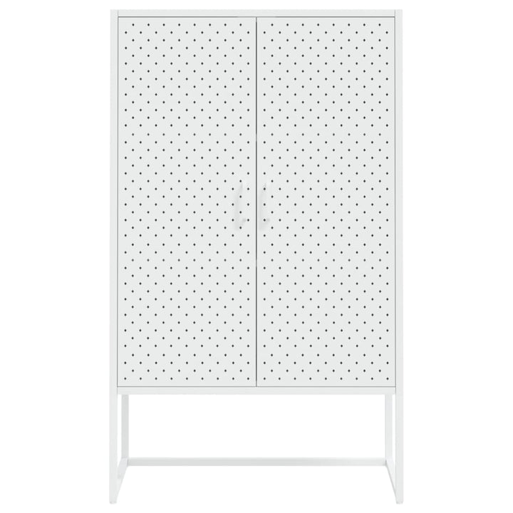 højskab 80x35x135 cm stål hvid
