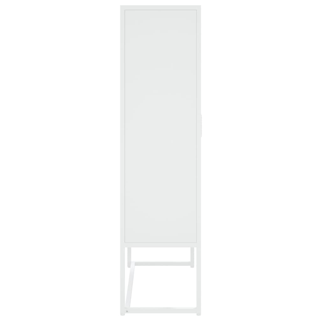højskab 80x35x135 cm stål hvid