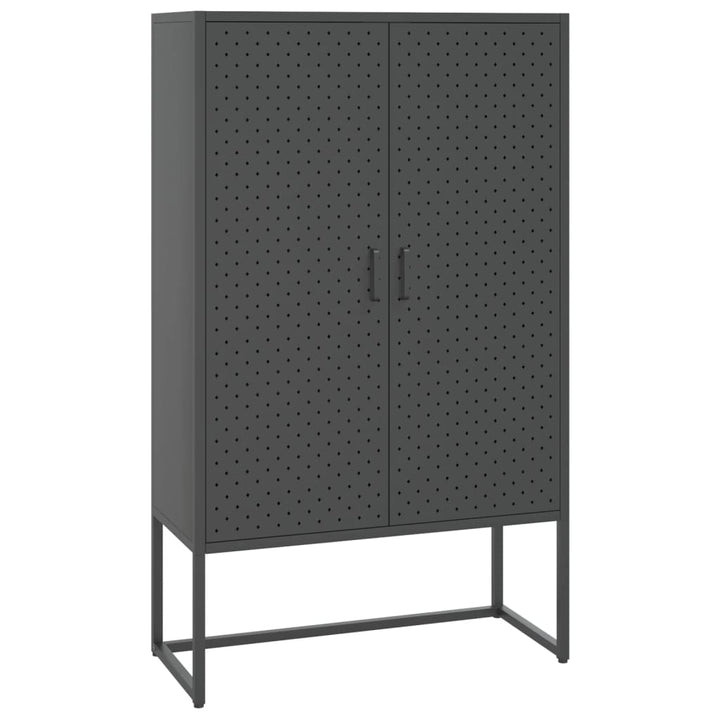 højskab 80x35x135 cm stål antracitgrå