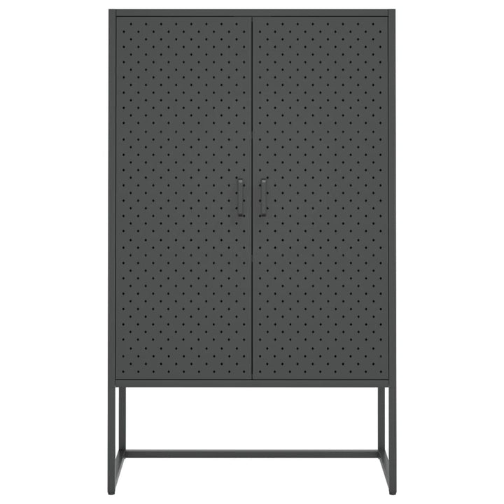højskab 80x35x135 cm stål antracitgrå