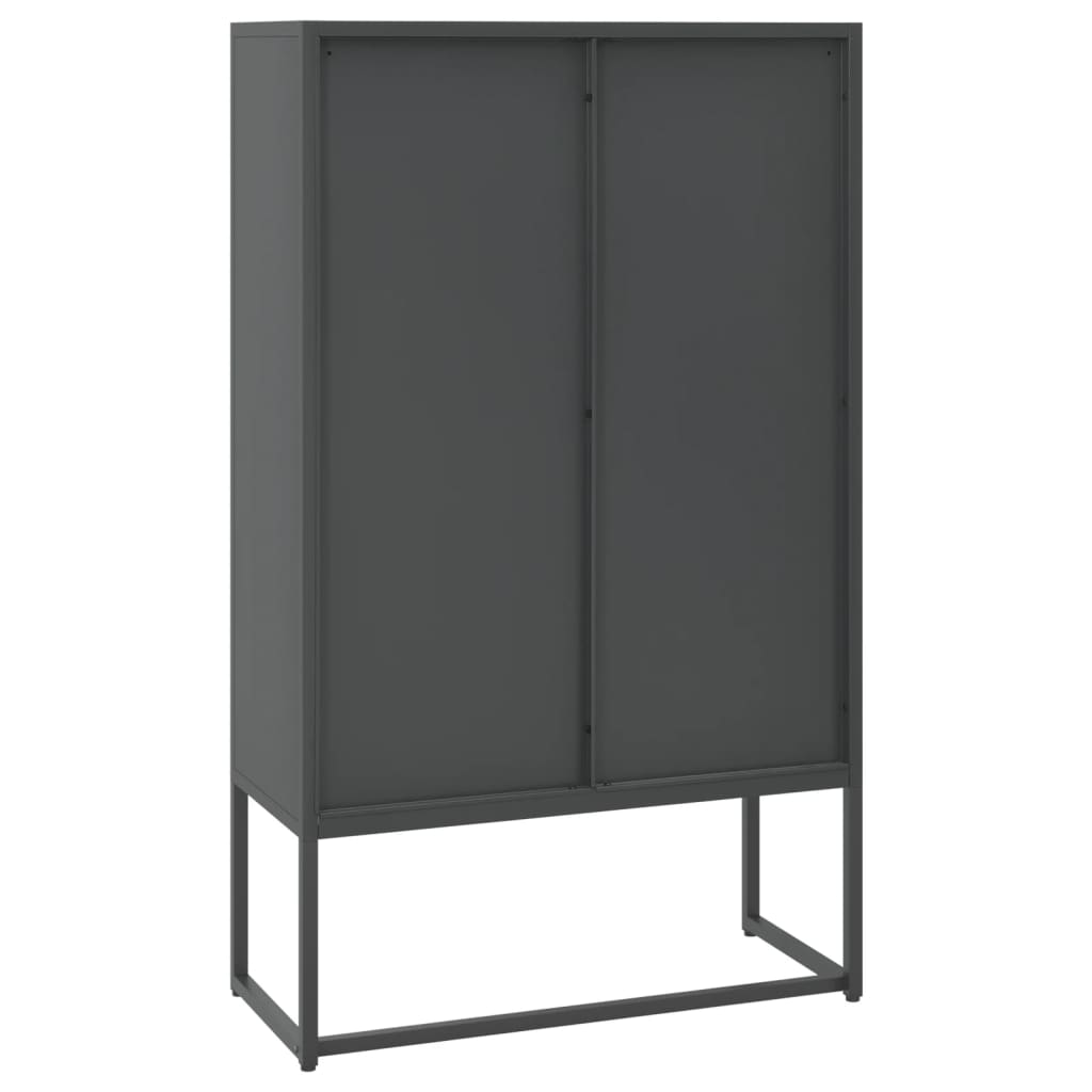 højskab 80x35x135 cm stål antracitgrå