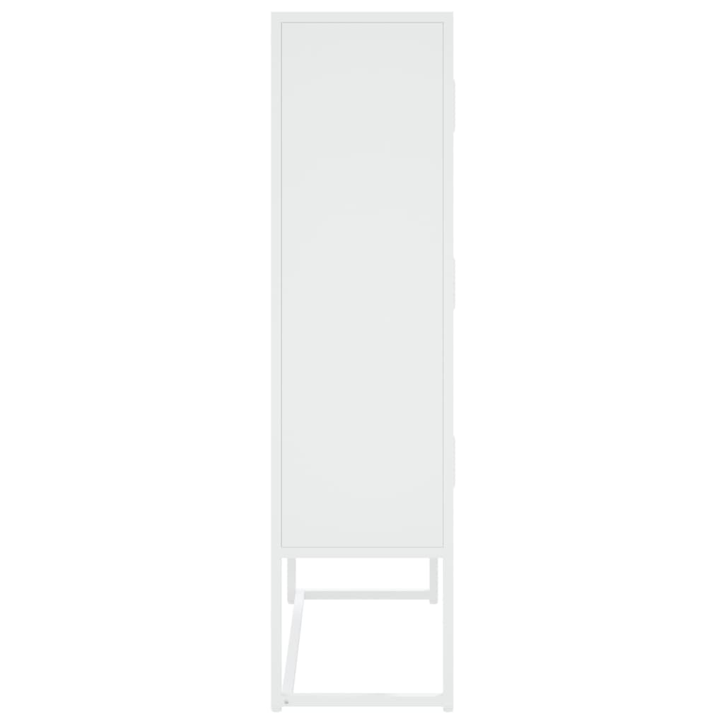 højskab 80x35x135 cm stål hvid