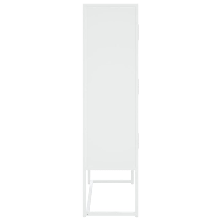 højskab 80x35x135 cm stål hvid