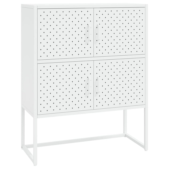 højskab 80x35x100 cm stål hvid