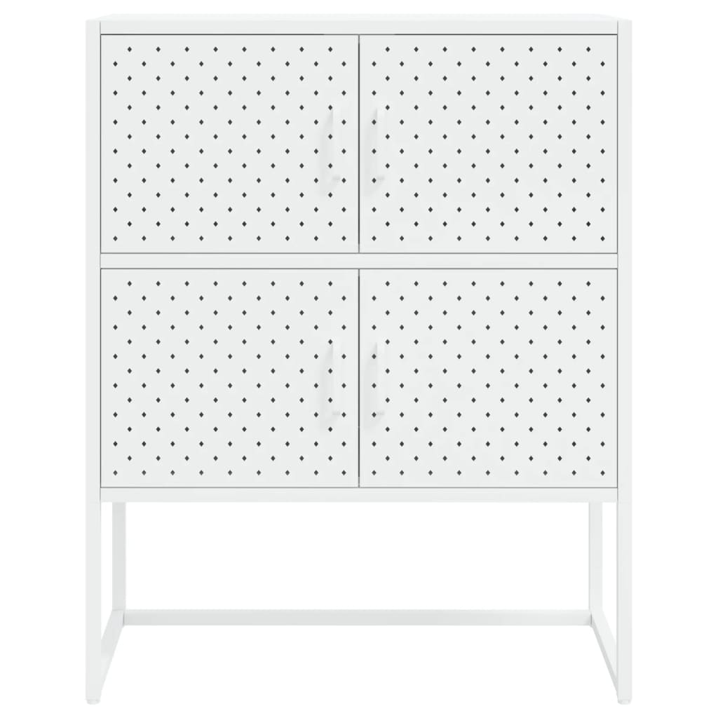 højskab 80x35x100 cm stål hvid