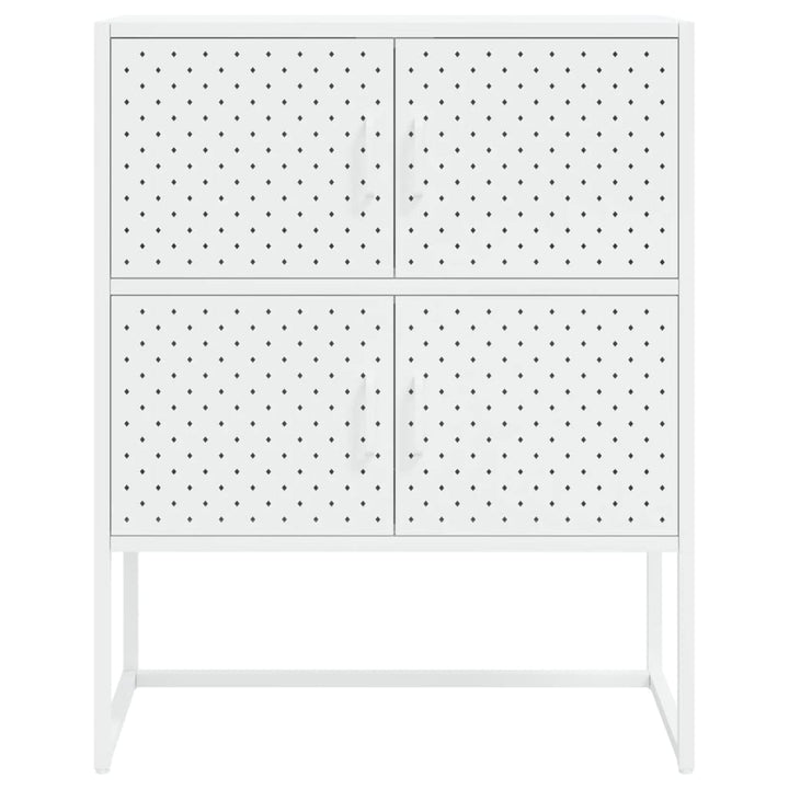 højskab 80x35x100 cm stål hvid