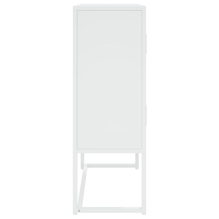 højskab 80x35x100 cm stål hvid