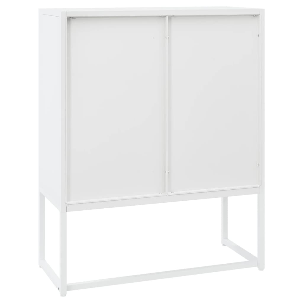 højskab 80x35x100 cm stål hvid
