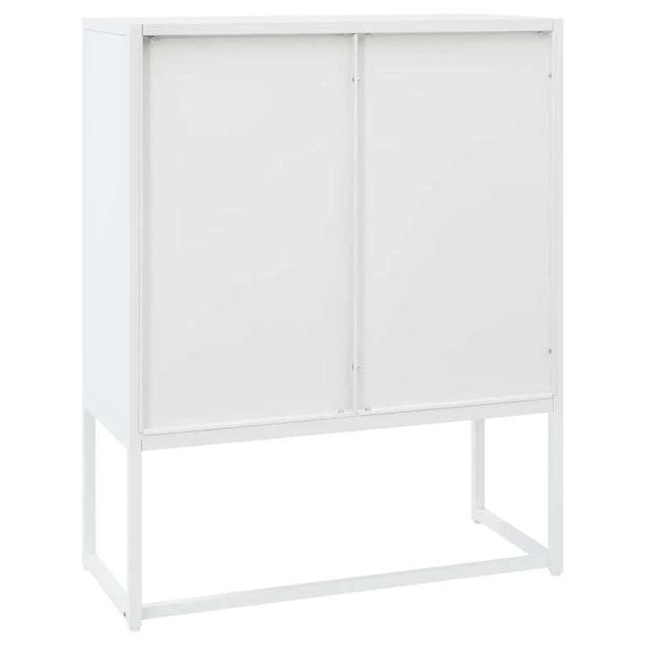 højskab 80x35x100 cm stål hvid