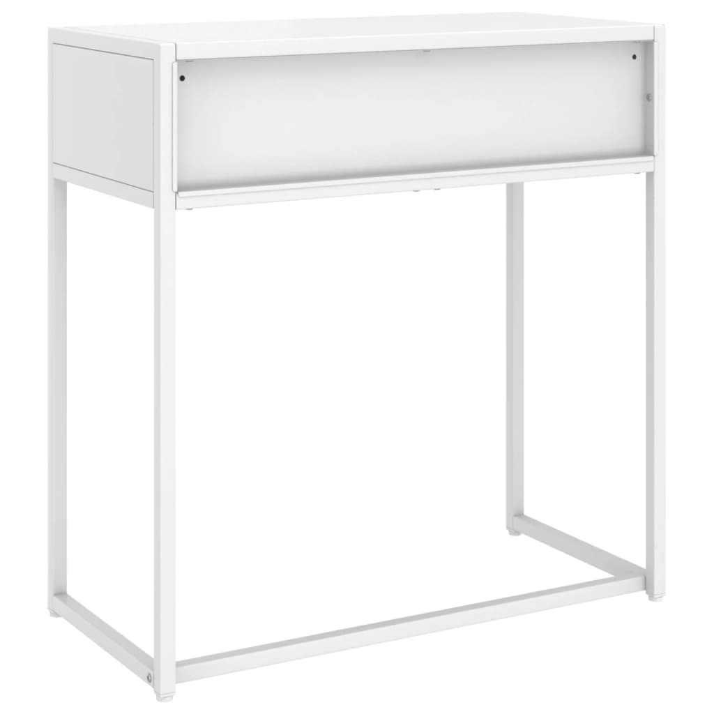 konsolbord 72x35x75 cm stål hvid