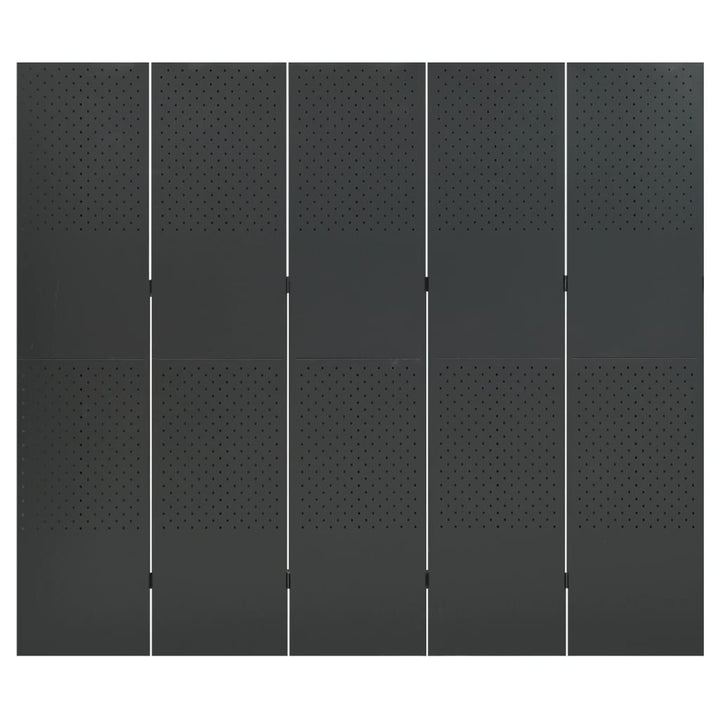 5-panels rumdeler 200x180 cm stål antracitgrå