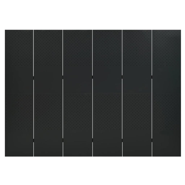 6-panels rumdeler 240x180 cm stål sort