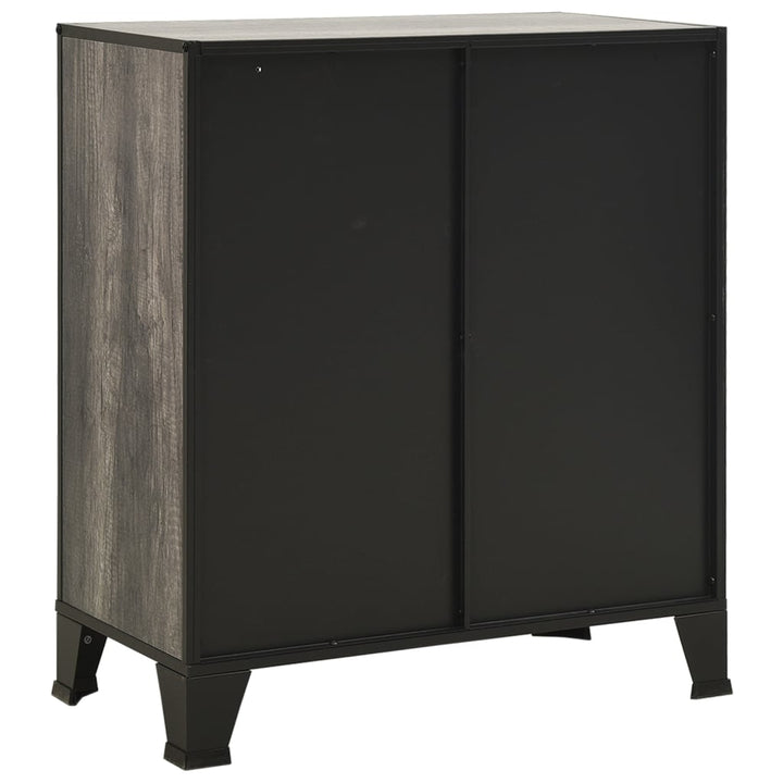 opbevaringsskab 72x36x82 cm metal og MDF grå