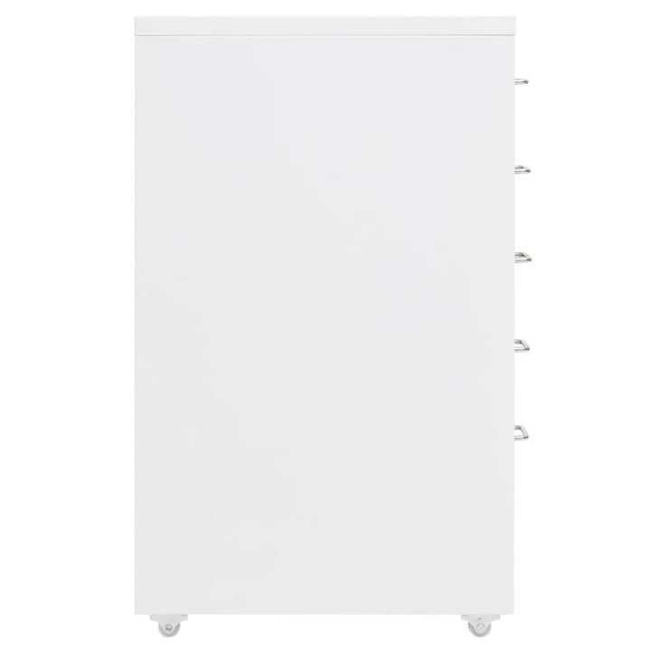 mobilt arkivskab 28x41x69 cm metal hvid