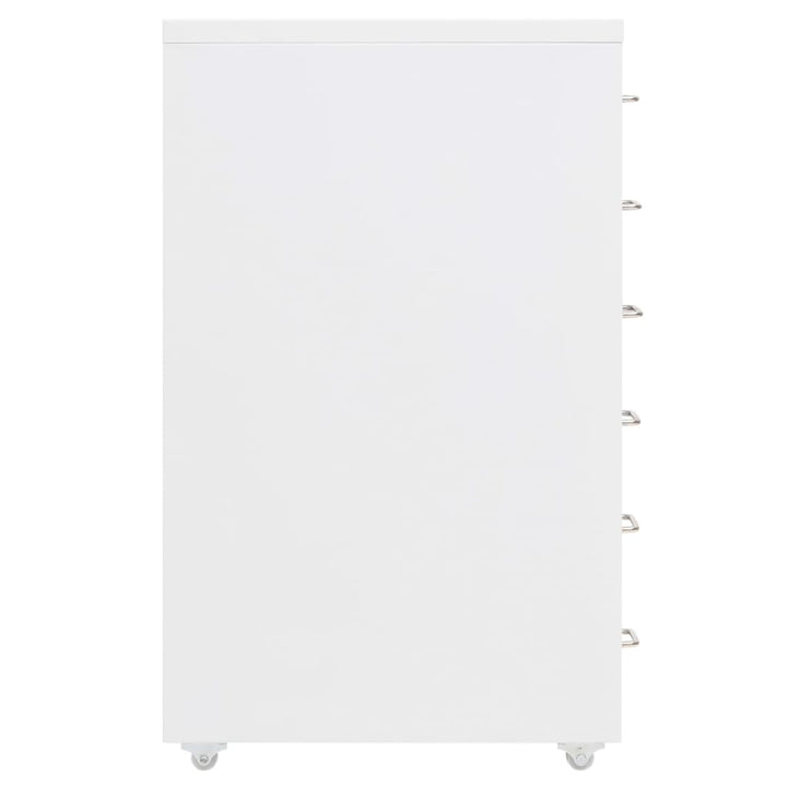 mobilt arkivskab 28x41x69 cm metal hvid