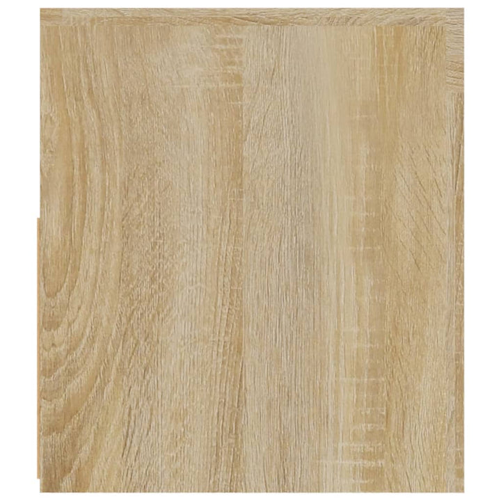 sengeborde med LED-lys 2 stk. 60x35x40 cm sonoma-eg