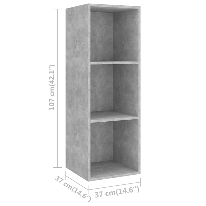 | Væg TV Skab | Vægmonteret 4 pcs 37 x 37 x 107,5 cm